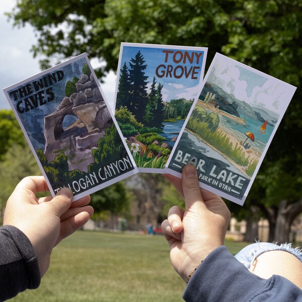 Bear Lake Postcard - Liesl Cannon Art